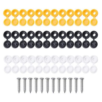 Stylish Plate Screws and Hinged Covers for Car