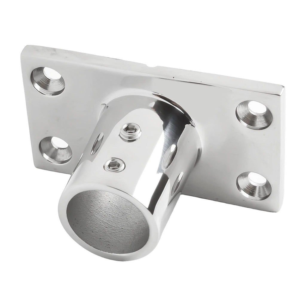 Marine Handrail Base Fitting for Boat Safety Support (Rectangular Tube)