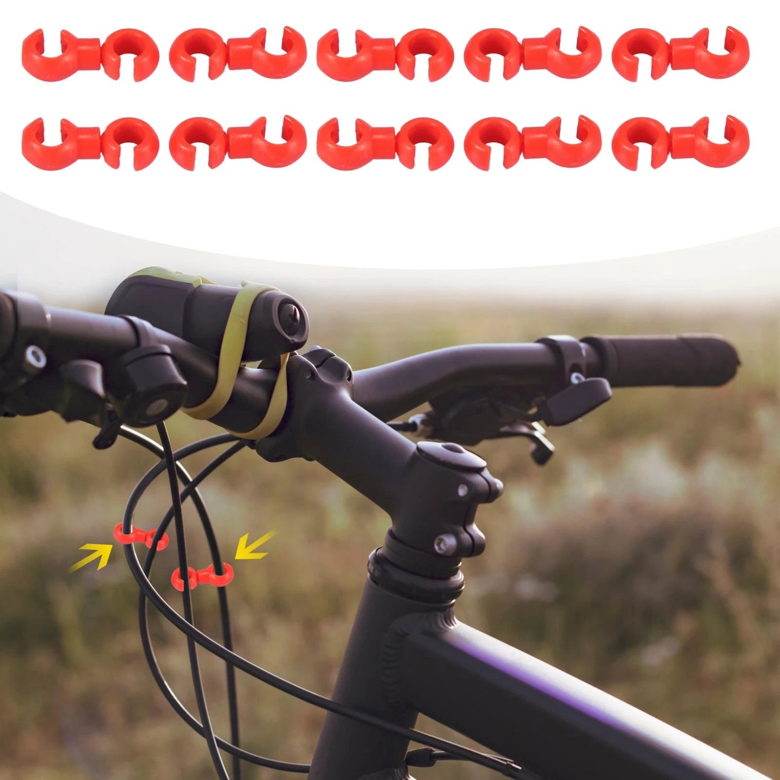 10pcs Brake Cable Clip S Style Replacement for Mountain Bike Bicycle