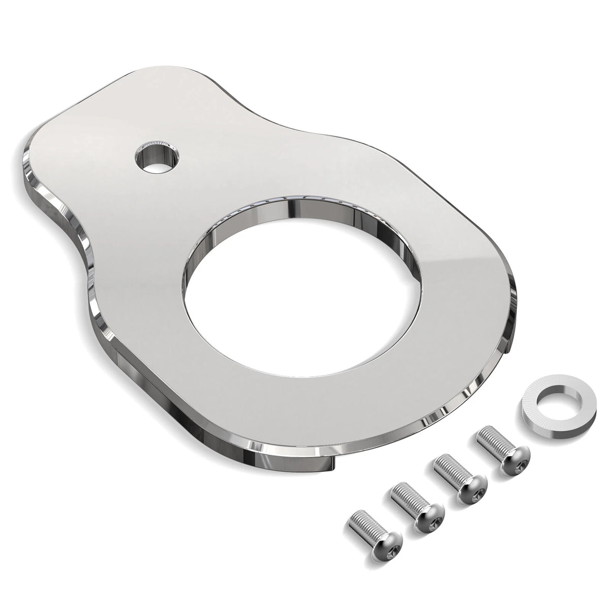 Chromed Ignition Switch Relocation Bracket for Harley Street Glide CVO (2014–2023)