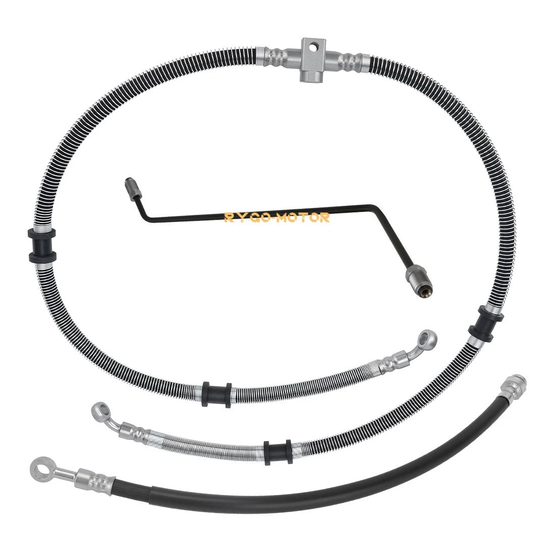 Front Brake Hose Line Pipe Kit for Yamaha Grizzly 450 YFM450 (2011–2014)