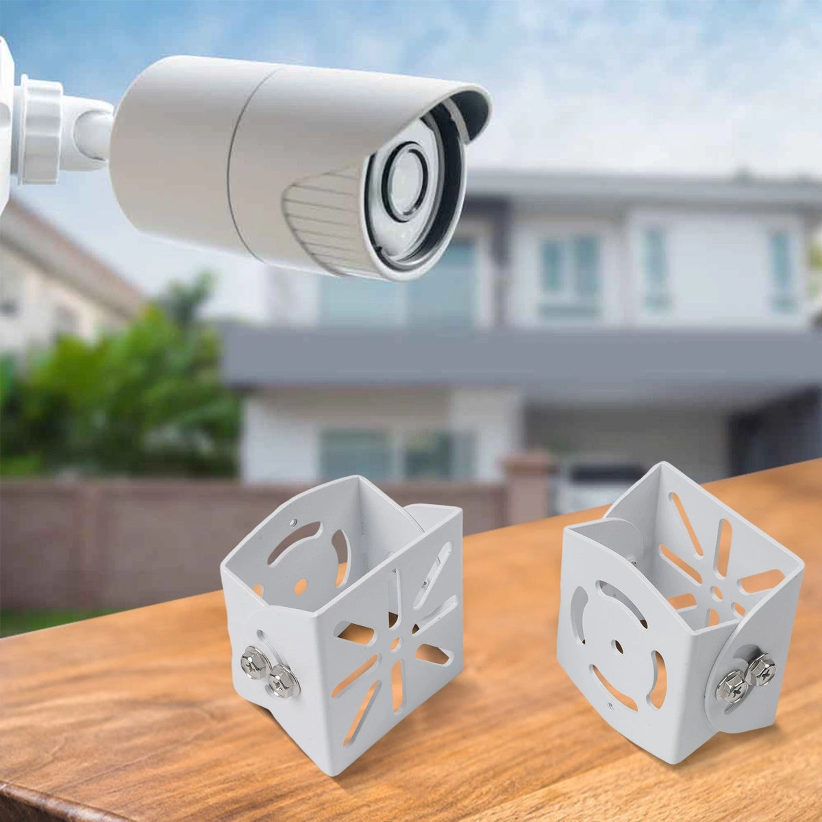 Compact Aluminium Alloy Wall Mount for Monitor Cameras (Adjustable Features)