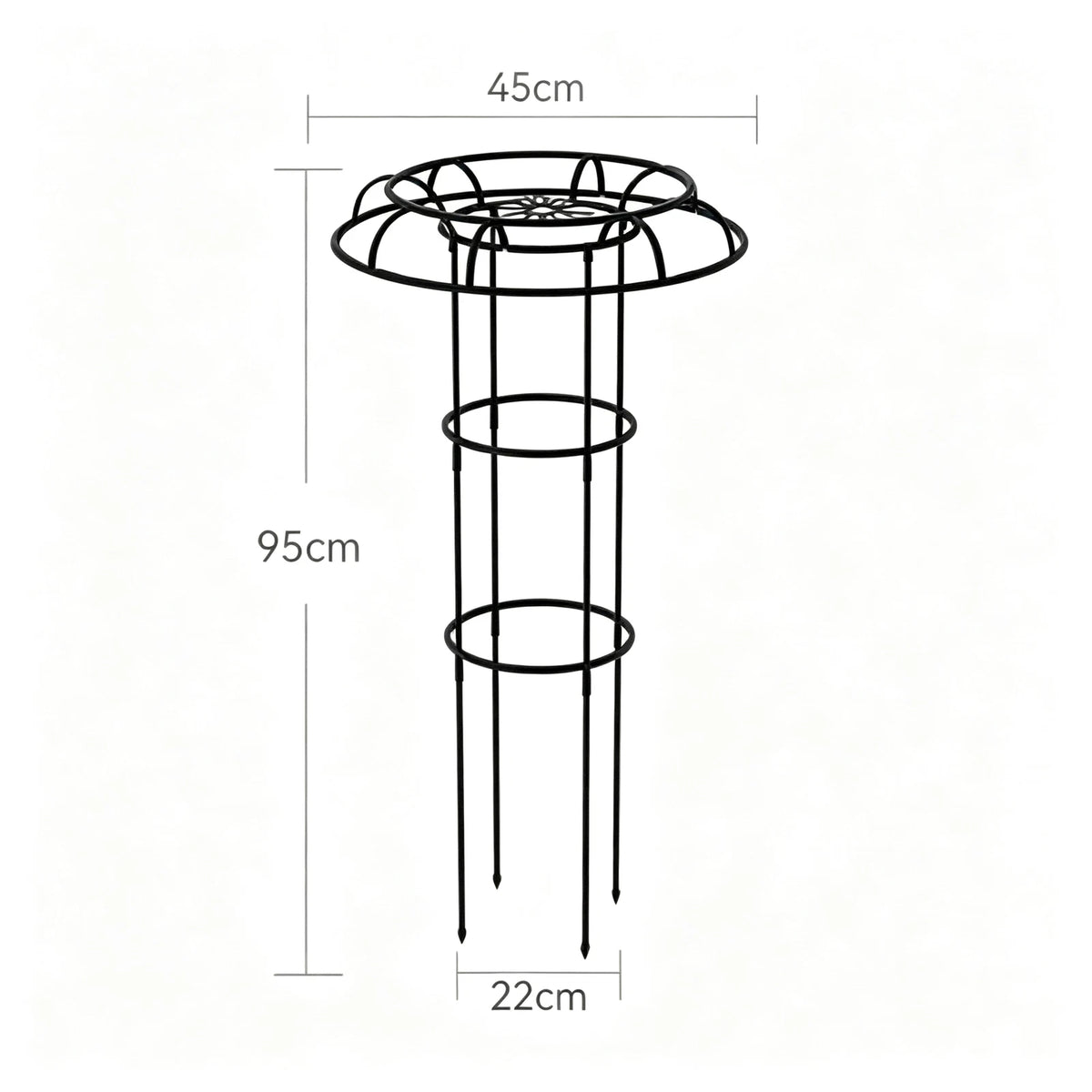 Mushroom Head Trellis for Flexible Height Extension (Weather Resistant)