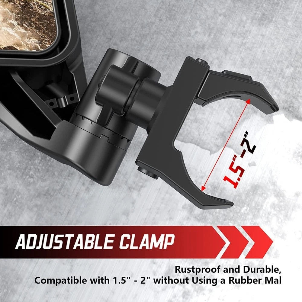 2x Adjustable Rear View Side Mirror For Can Am Maverick X3 XRS XDS MAX 2017-2018