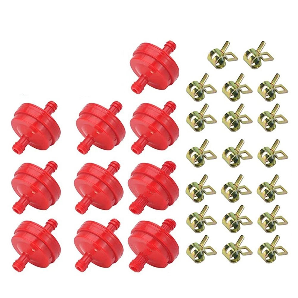Set of 10 Inline Fuel Filter Clips for