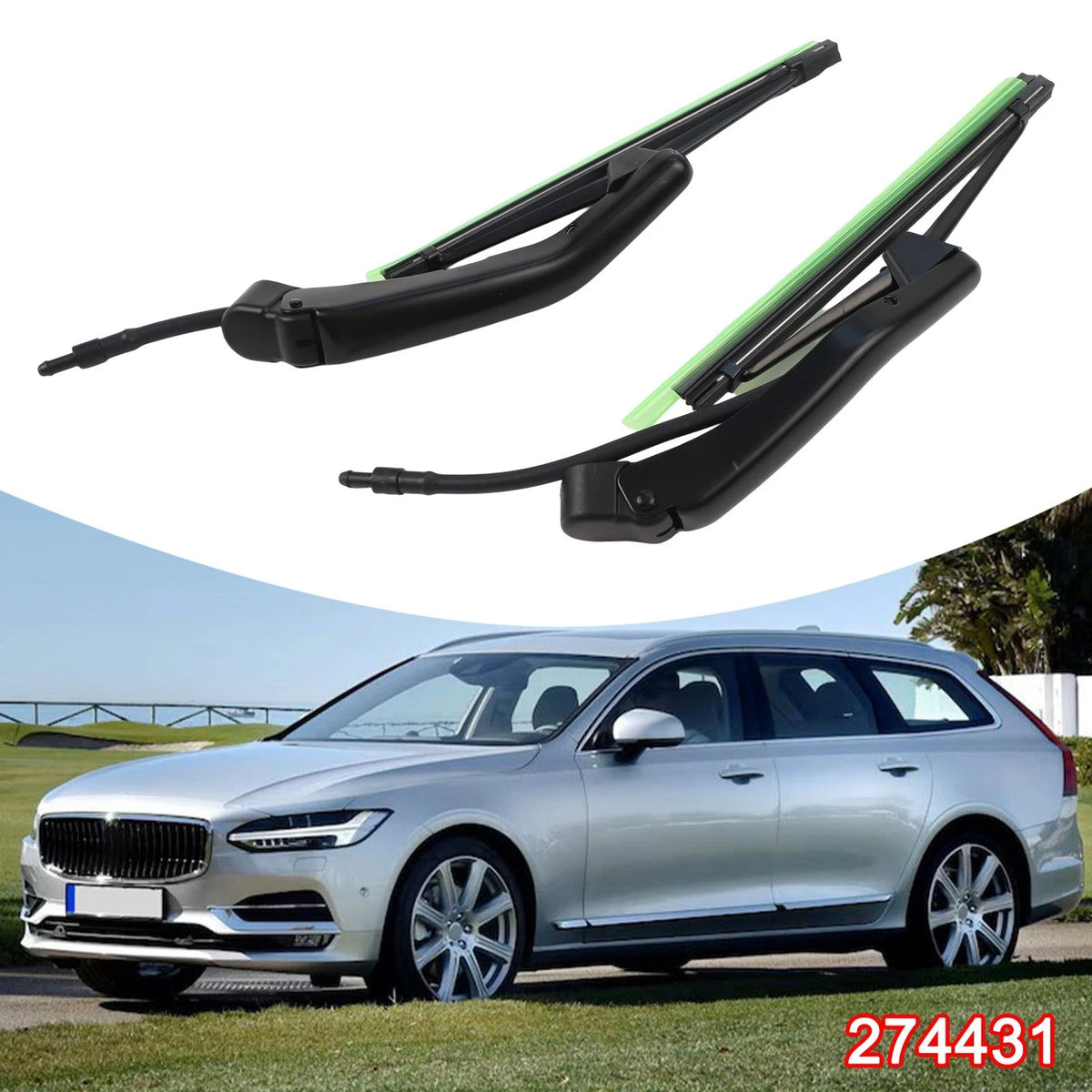 2X Headlight Wiper Set for Volvo S80 (1999–2006) 274431