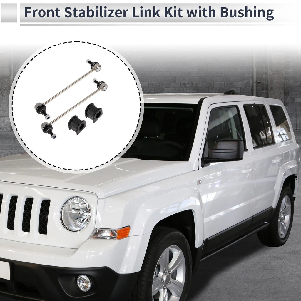 Front Stabilizer Bar Links with Bushings 2Pcs for Jeep Patriot (2011–2017)