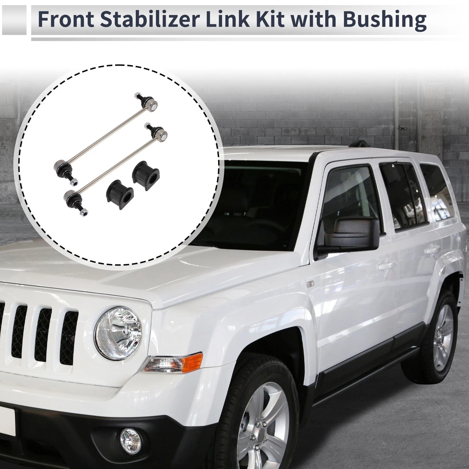 Front Stabilizer Bar Links with Bushings 2Pcs for Jeep Patriot (2011–2017)