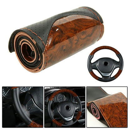 Steering Wheel Cover for Universal Fit (37-38CM) - Leather, Anti-slip