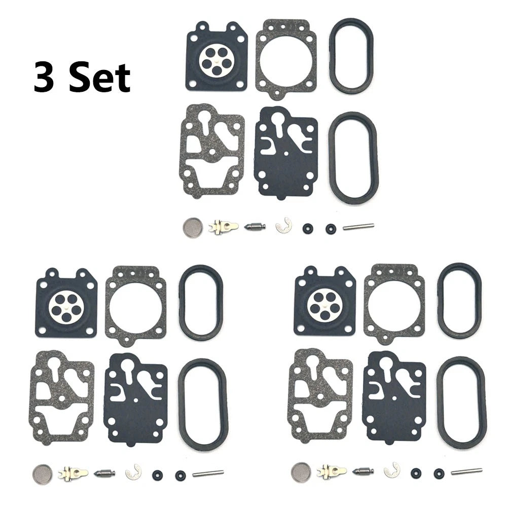 3X Carburetor Repair Kit for Husqvarna 130BT (Walbro K20-WYA)