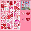 9 Sheets Red Heart Window Stickers for Valentine's Day Celebration