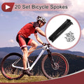 Bicycle Spokes Replacement 125mm Carbon Steel Black for 20 Set Wheel