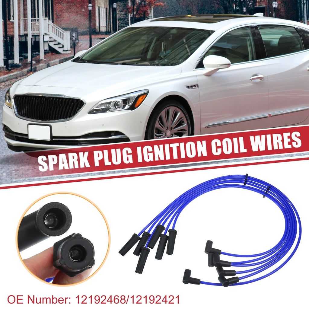 6 Pcs Spark Plug Wire Ignition Coil Cable Replacement for Chevrolet Impala (2001–2016)