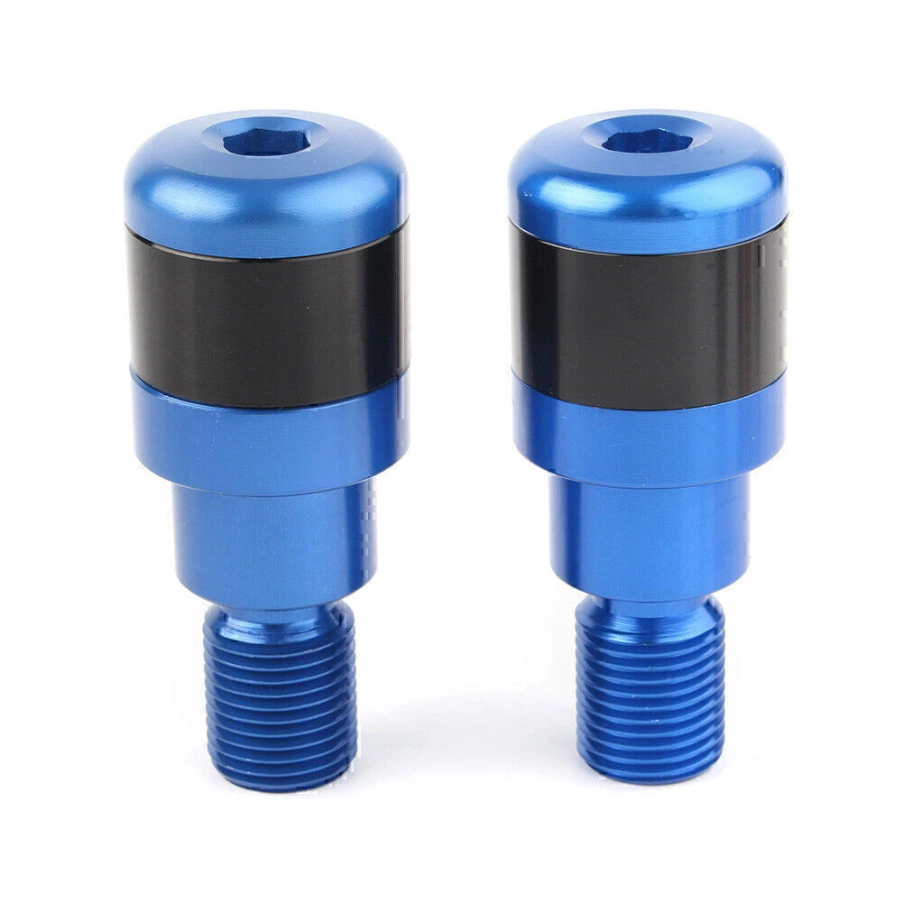 Blue Handle Bar End Handgrip Plugs for Yamaha MT-07 MT-09 MT-10 (7/8")