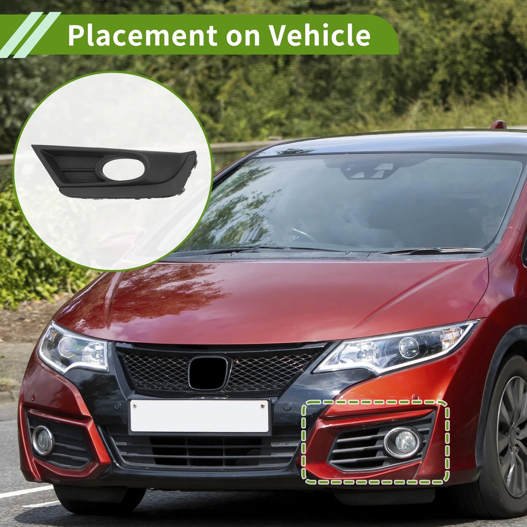 Left Front Fog Light Grille for Honda CR V (2016–2019) Black Replacement