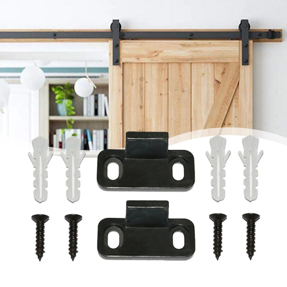 2Pcs Sliding Barn Door Floor Guides for Closet Doors (Universal Fit)