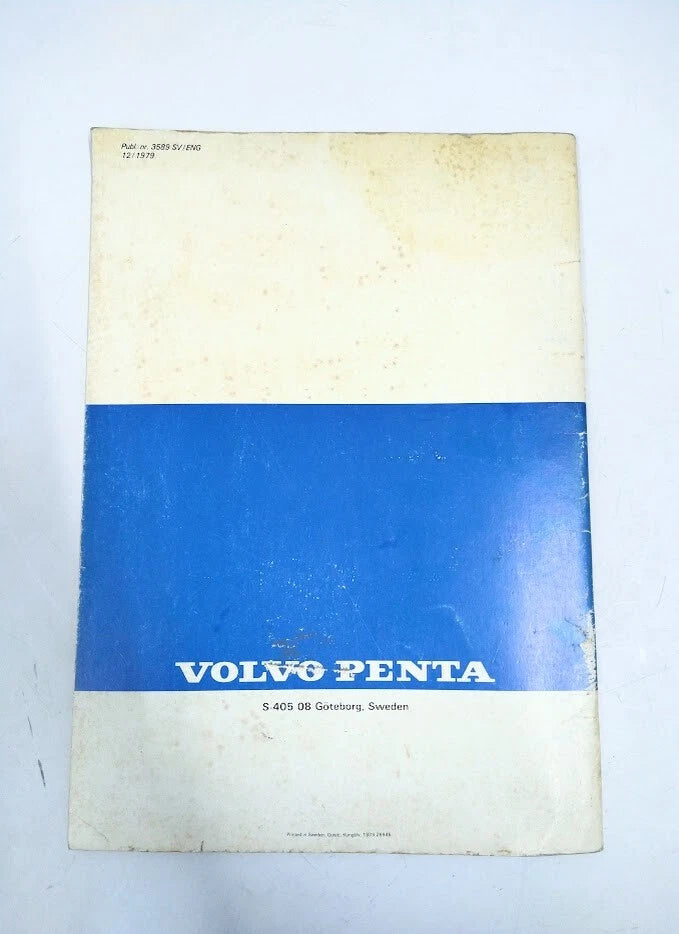 Workshop Manual for Volvo Penta 3589 (MB2A/50S)