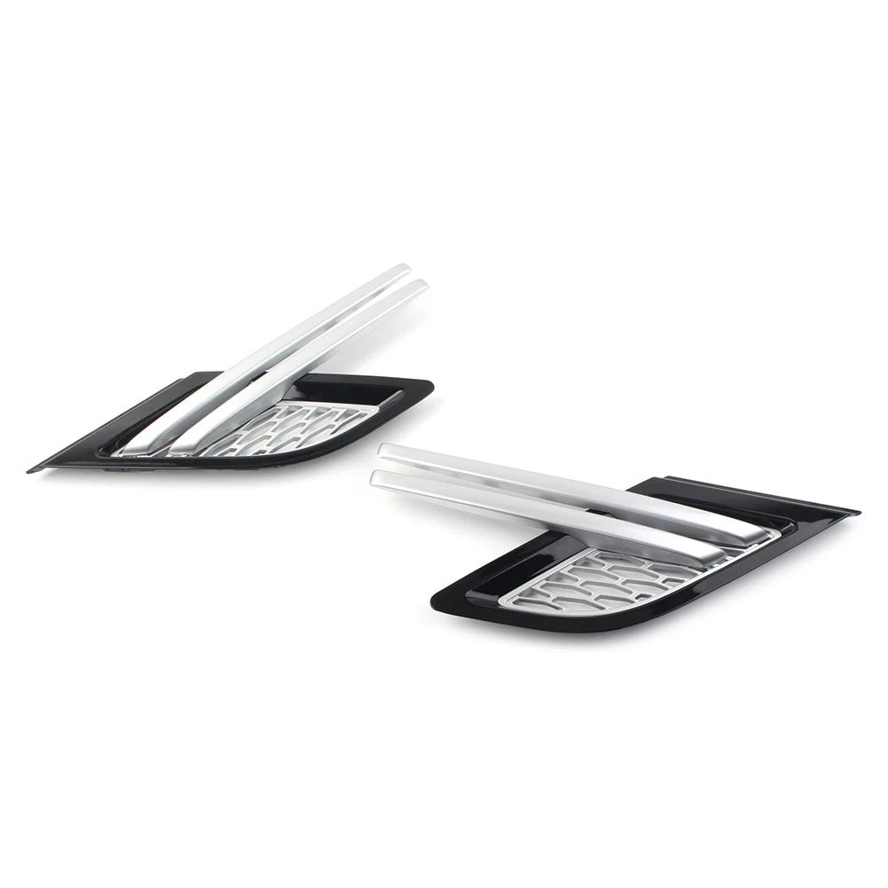 Side Fender Mesh Grille for Land Rover Range Rover Sport (2014–2017) Black Silver