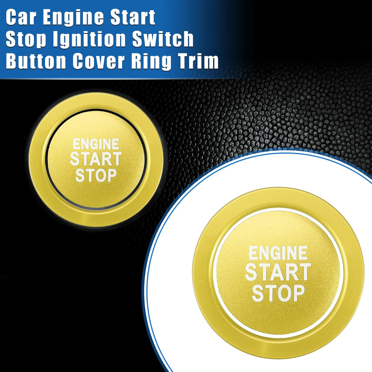 Engine Start Stop Button Cover Kit for Toyota Highlander (2020–2022)