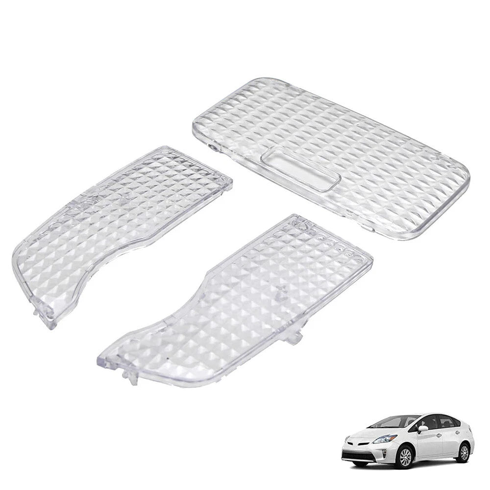 3Pcs Clear Interior Map Dome Light Lens Cover for Toyota Prius (2010–2015)