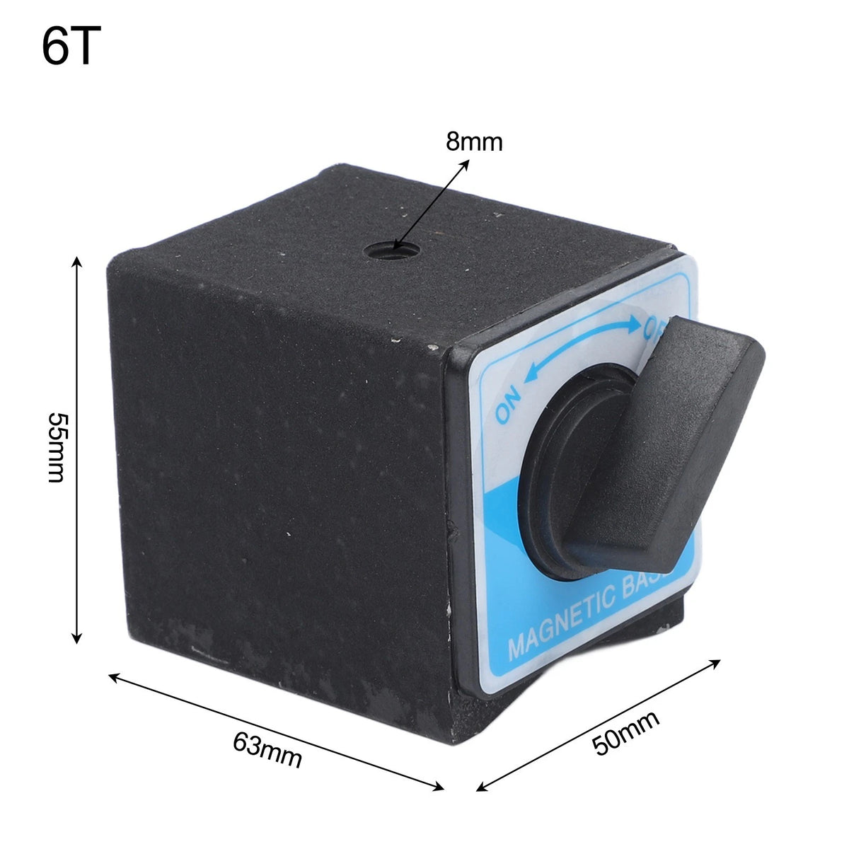 Holding Power Base Dial Indicator Holder for M8 Screw Hole (50x63x55mm)