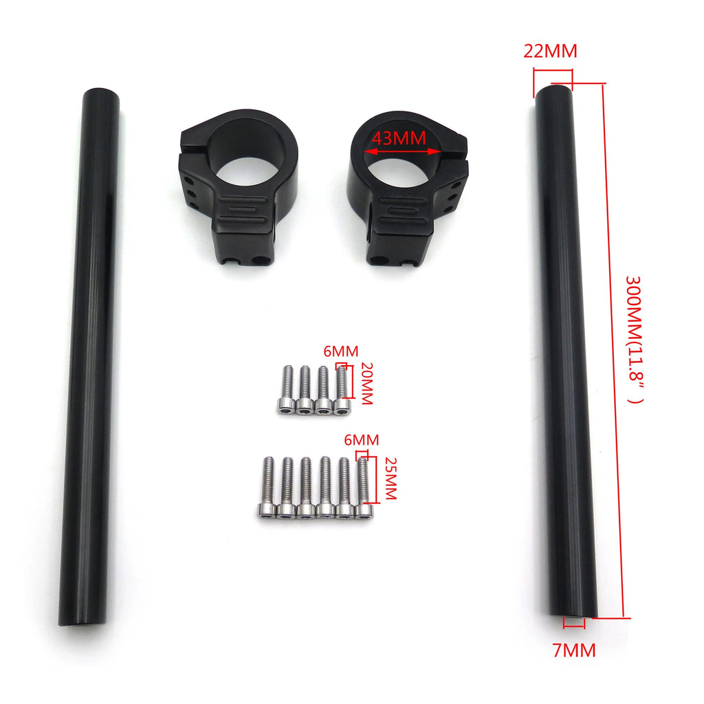 43mm Clip Ons for Universal Motorcycles (Tilt 7 Degree)
