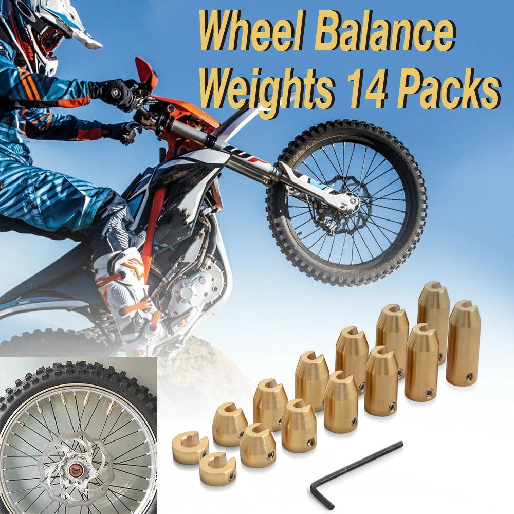 14 Pack Wheel Spoke Balancer Tire Weights for Motorcycle