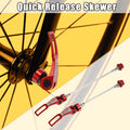 Quick Release Axles Front Rear Pair for Red Bicycle Skewers 145–185mm (–)