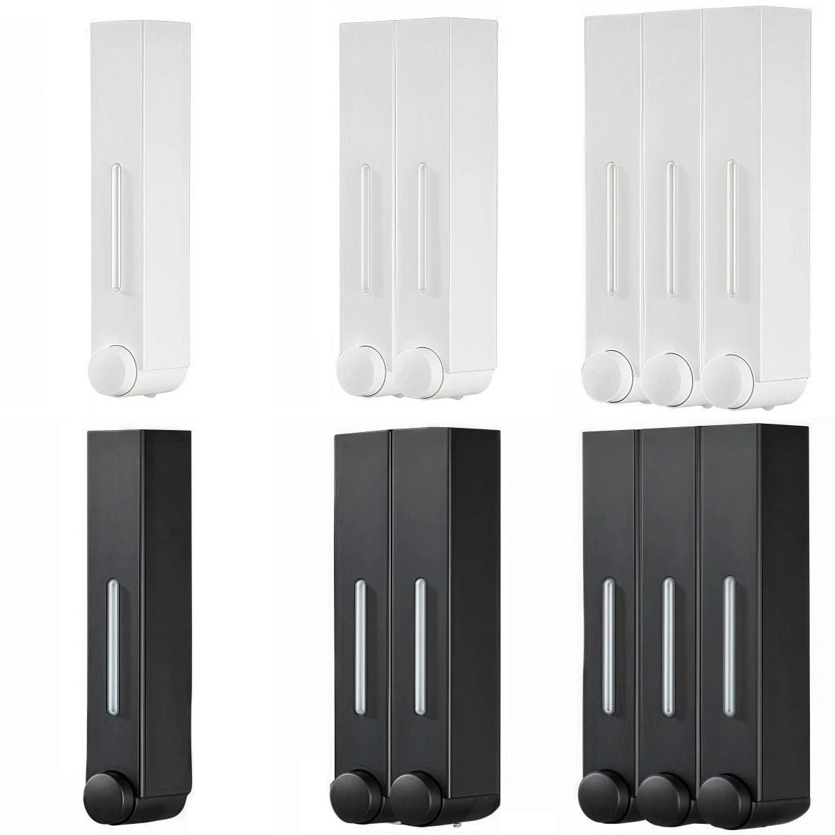Leak Proof Wall Mounted Pump Bottle for Shower Products (Multiple Chambers)