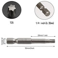 10Pcs Screw Extractor Set for Universal Use (50mm, 6.35mm Hexagon)
