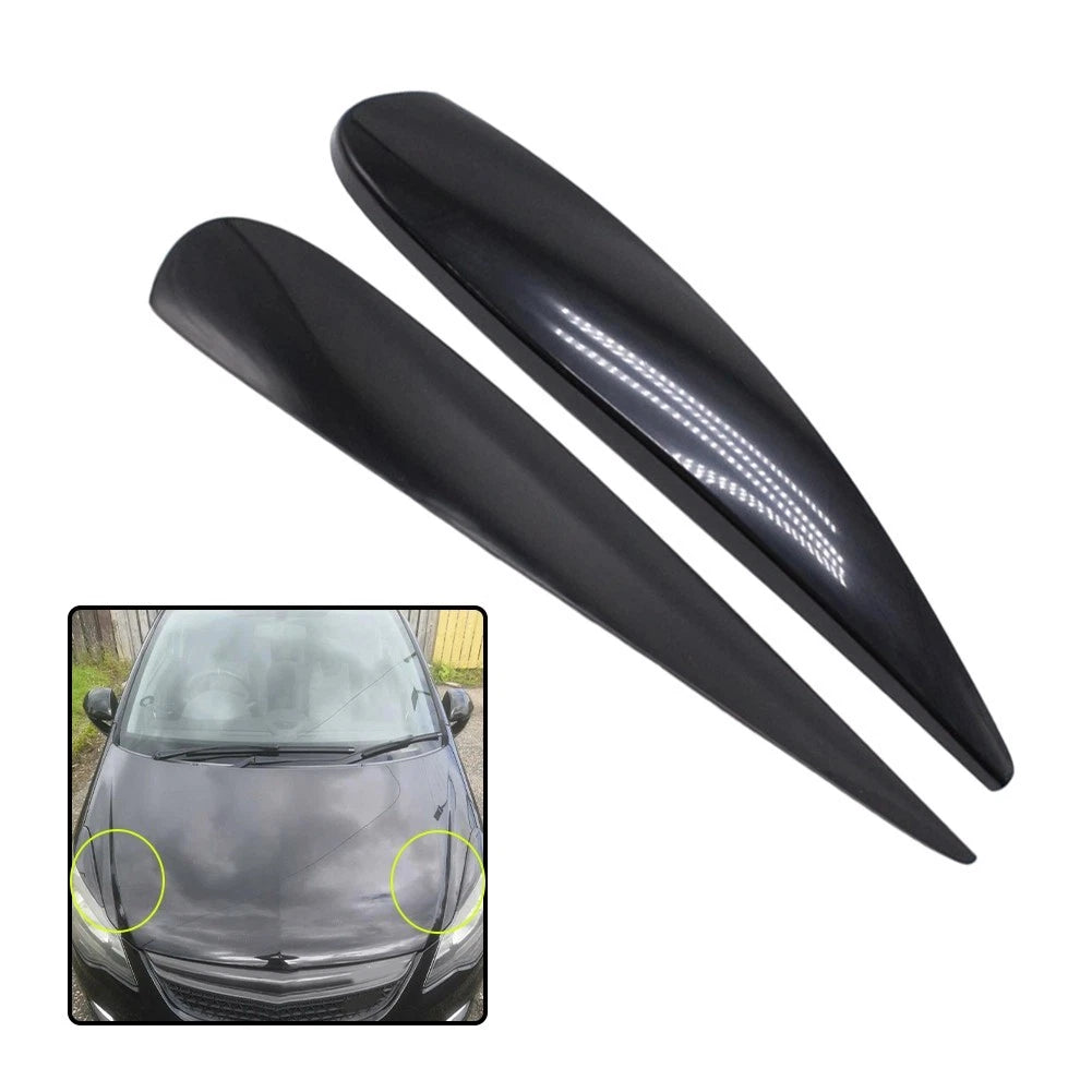 ABS Glossy Black Headlight Eyebrow Spoiler for Corsa D (2006–2010)