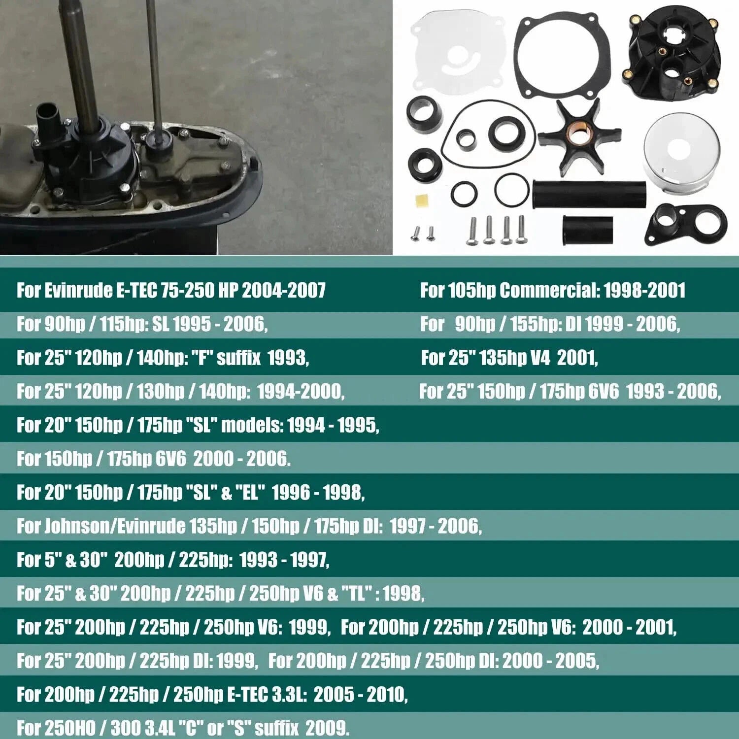 Water Pump Repair Kit for Johnson Evinrude OMC