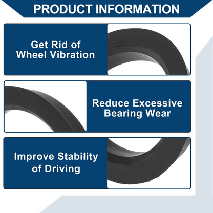 Set of 2 Wheel Hub Centric Rings for Car (OD 74.1mm ID 59.1mm) Black Polycarbonate