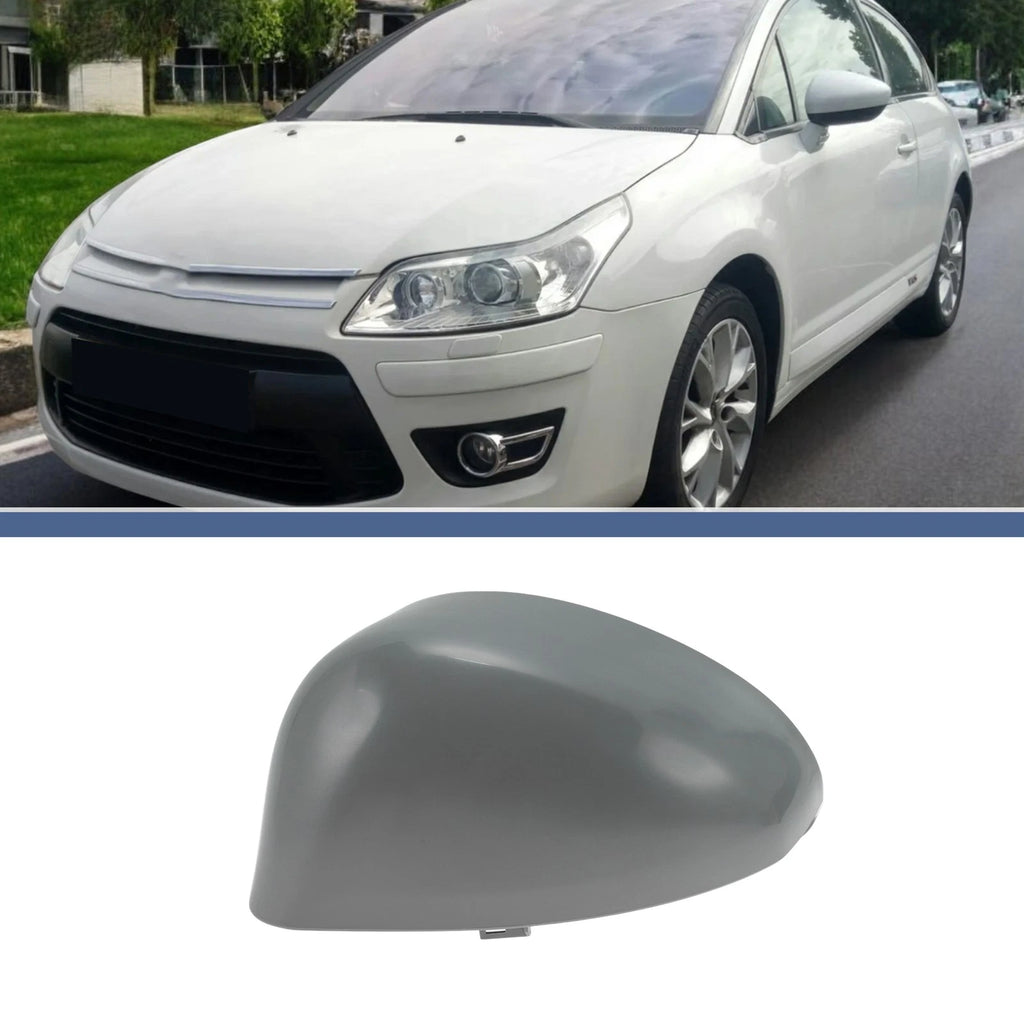 1 Pc Left Passenger Side Mirror Cover Cap for Citroen C4 (2004–2010)