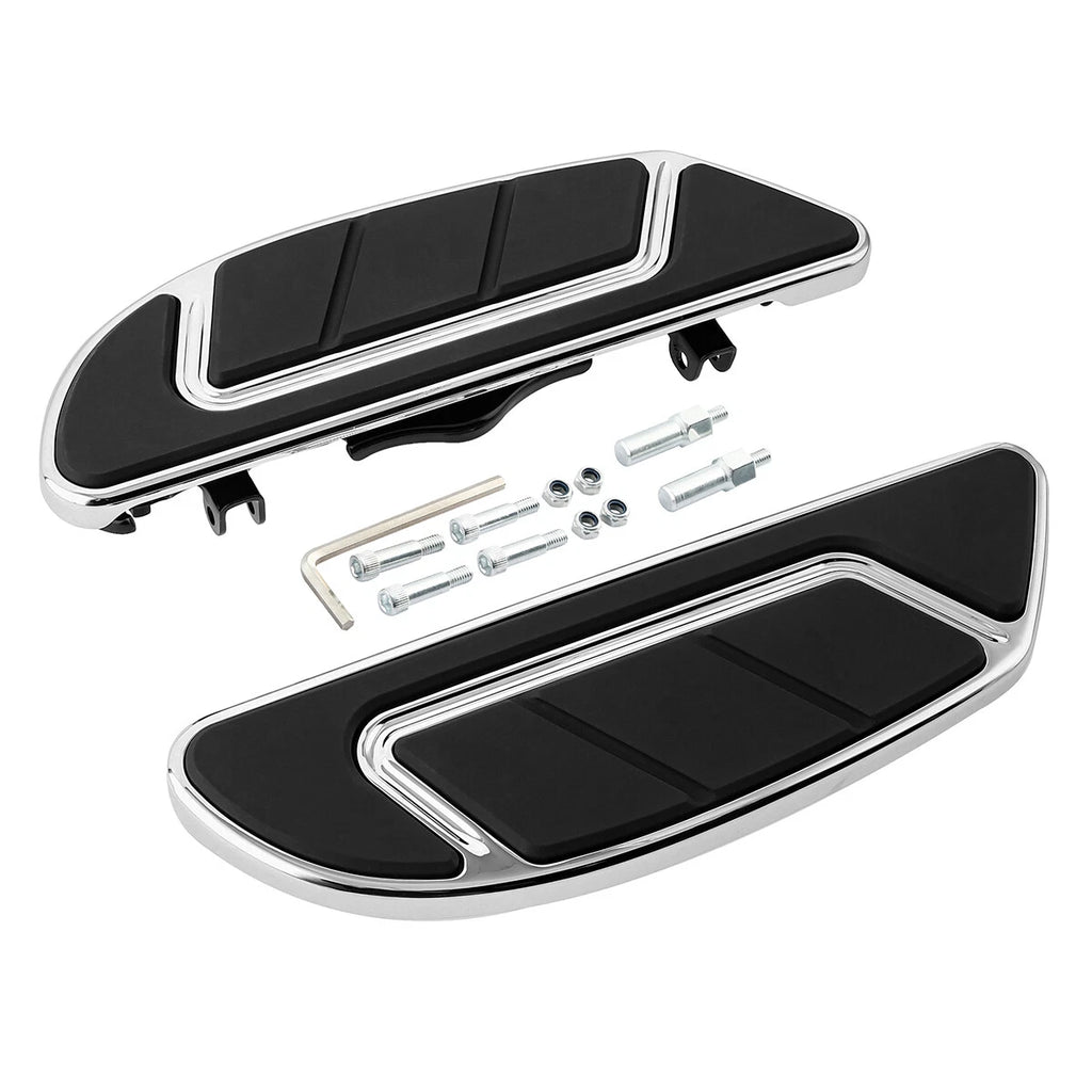 Chrome Driver Floorboards for Harley Road Glide (2014–2024)