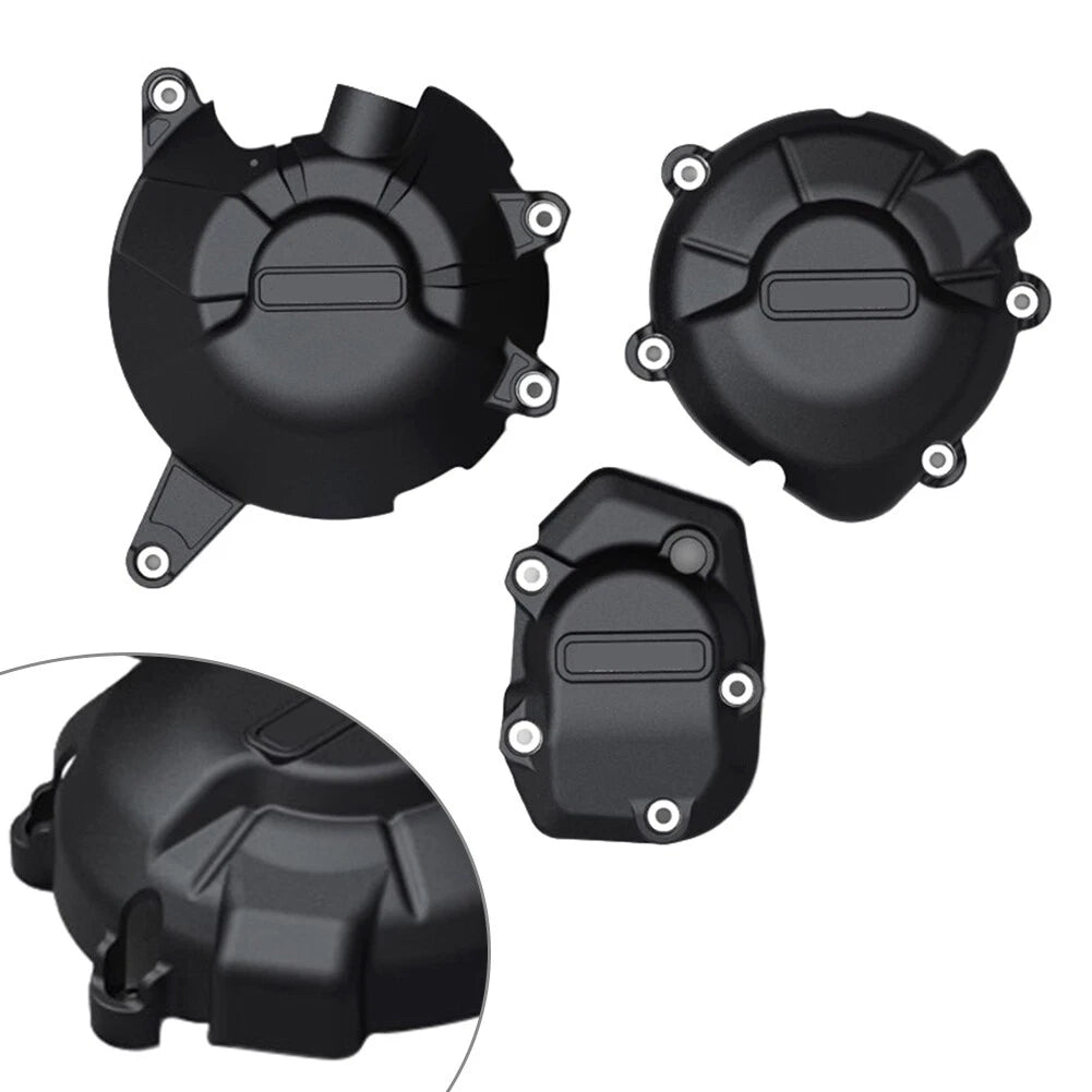 Set of 2 Black Engine Covers for Kawasaki Z900 (2017–2023)