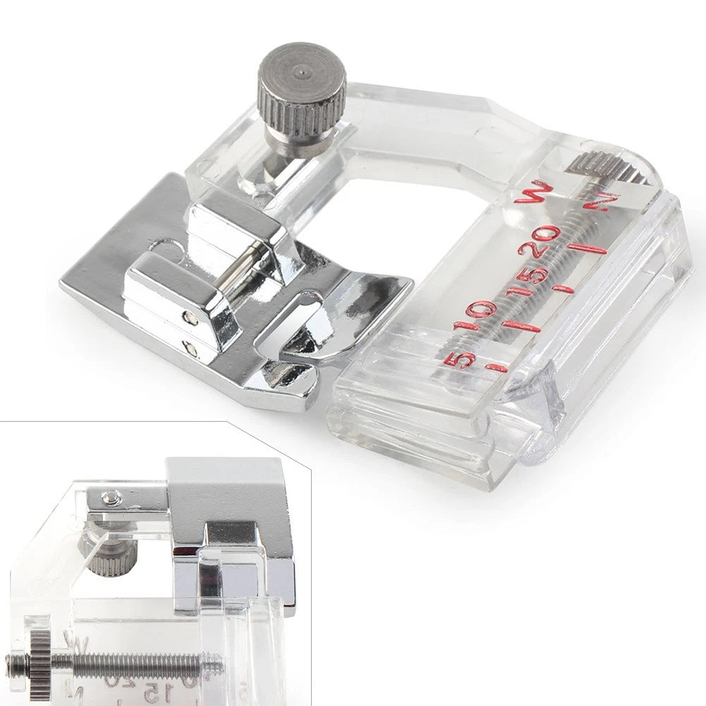 Adjustable Bias Binder Presser Foot for Sewing Machine (Universal Fit)
