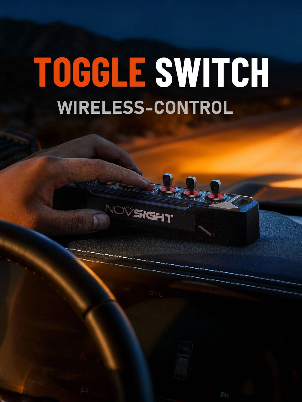 6 Gang Toggle Switch Rocker Panel for Truck Car RV (Wireless Control)