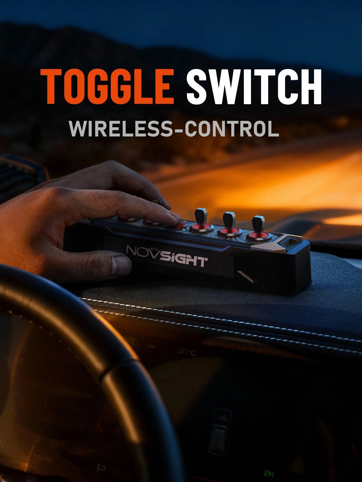 6 Gang Toggle Switch Rocker Panel for Truck Car RV (Wireless Control)