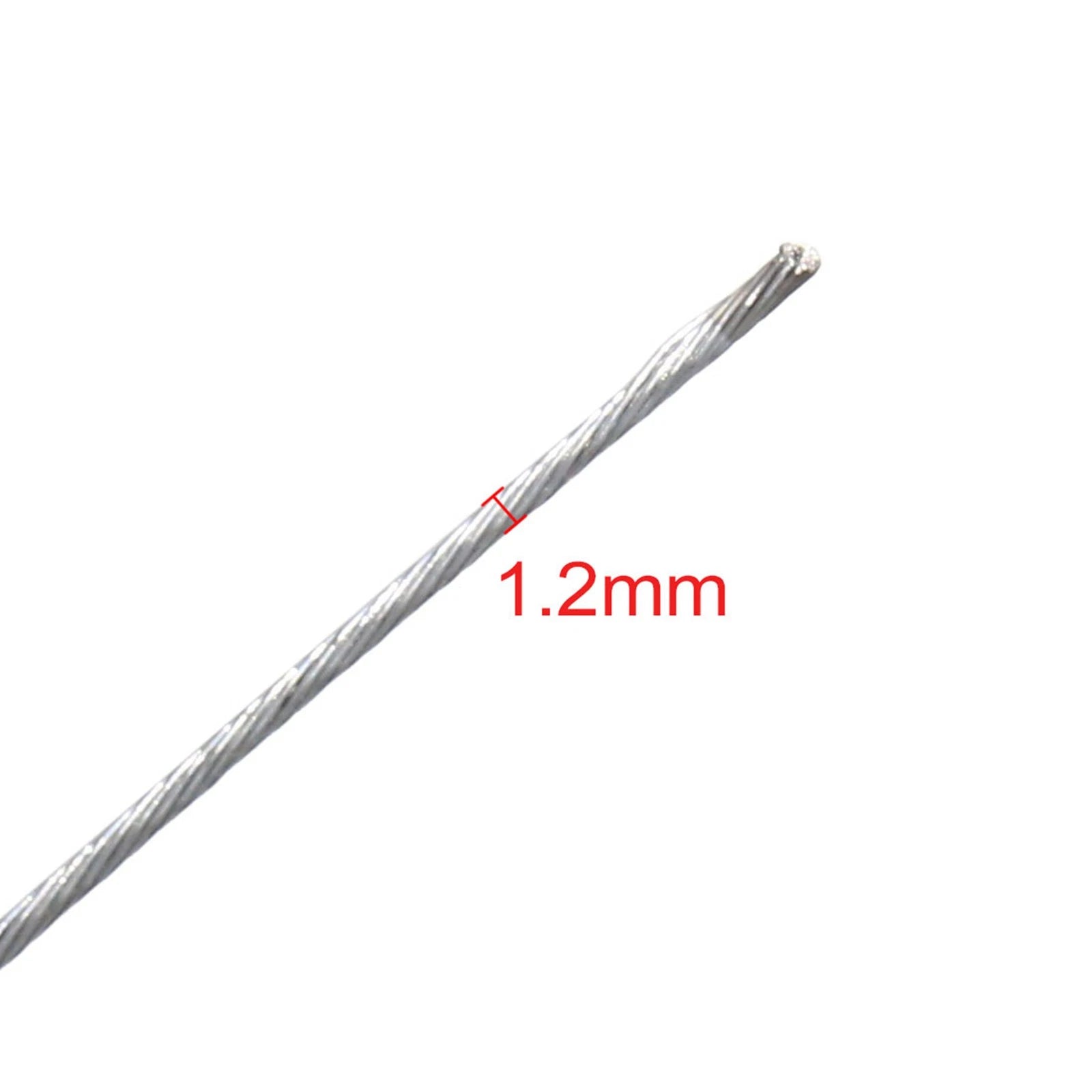 Brake Cable Wire Set Front Rear Silver Tone for Bicycle Bike Universal (2-Pack)