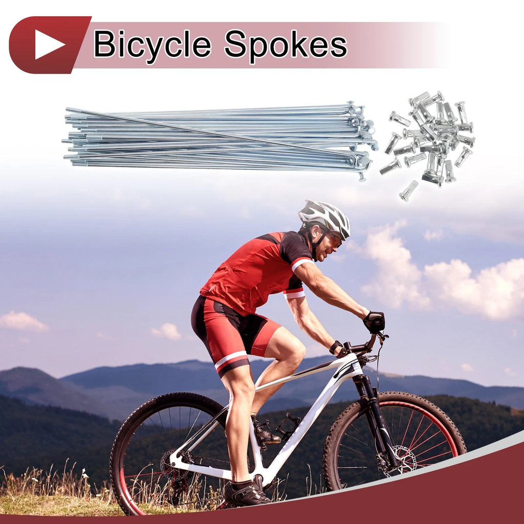Bicycle Spokes 175 mm Carbon Steel Galvanized for 12G Wheels (Universal)