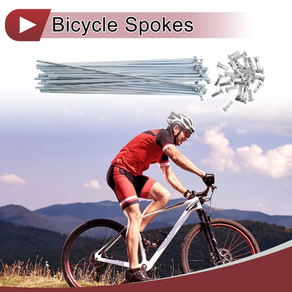 Bicycle Spokes 175 mm Carbon Steel Galvanized for 12G Wheels (Universal)