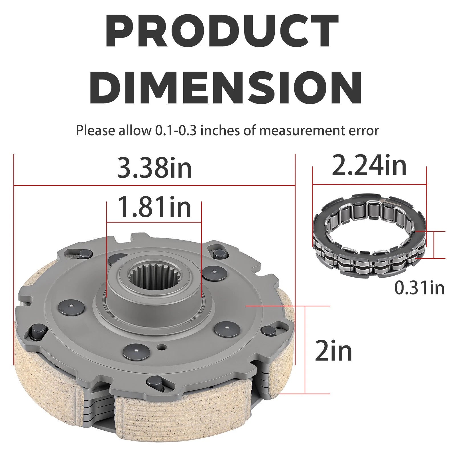 Centrifugal Carrier Bearing for Honda Foreman 400 450 ES TRX400/450 (2000–2006)