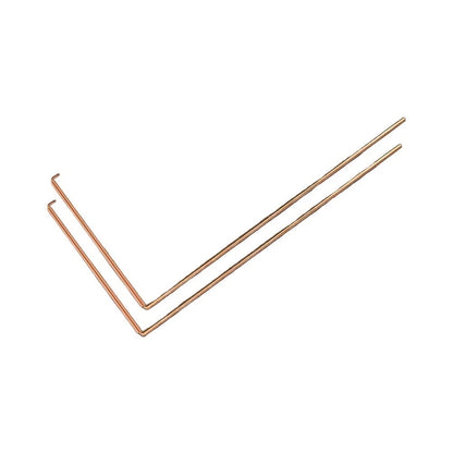 2X Copper Dowsing Rods with Storage Bag for Divination and Prospecting