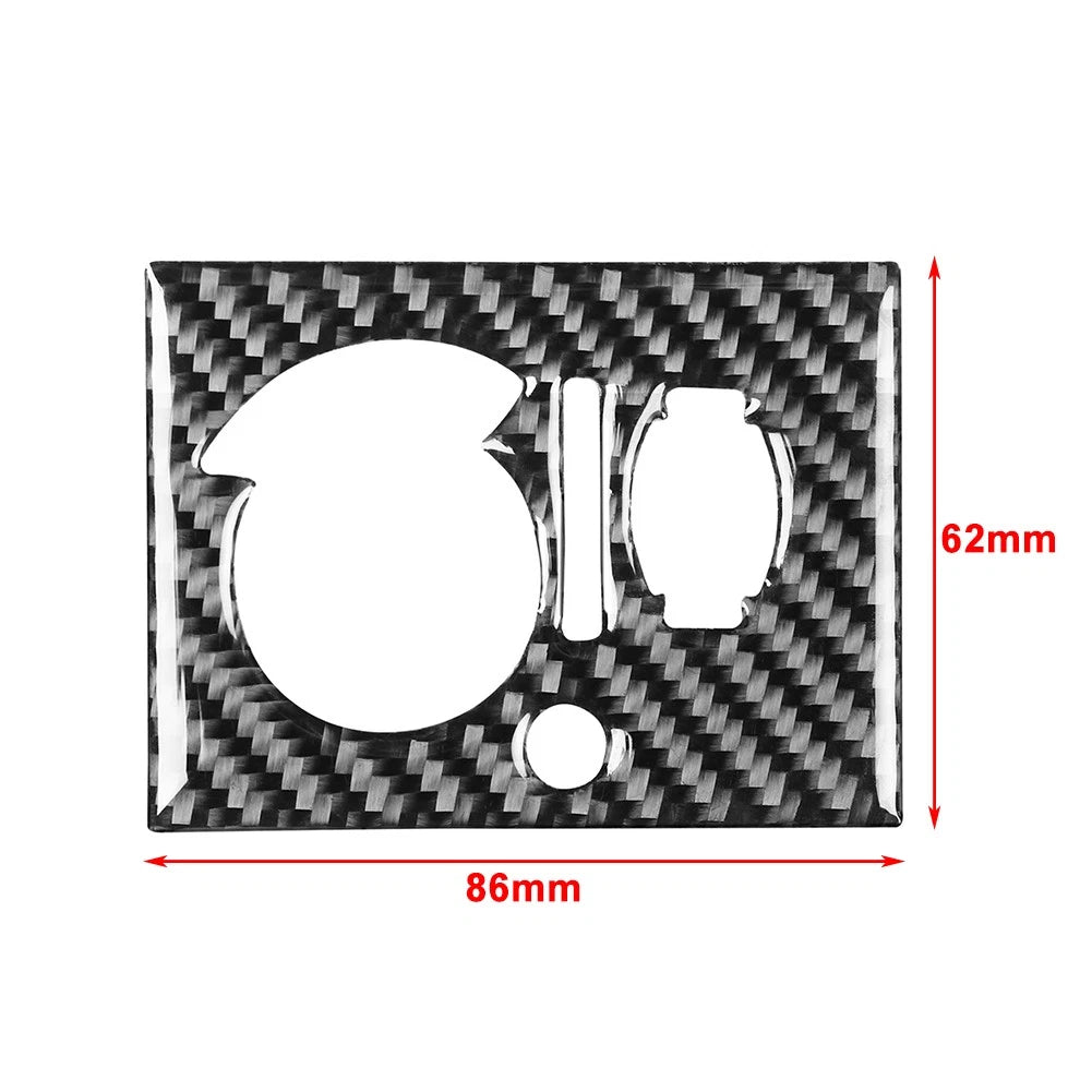 Black Carbon Fiber Headlight Switch Panel Cover Trim for Dodge Challenger (2008–2014)
