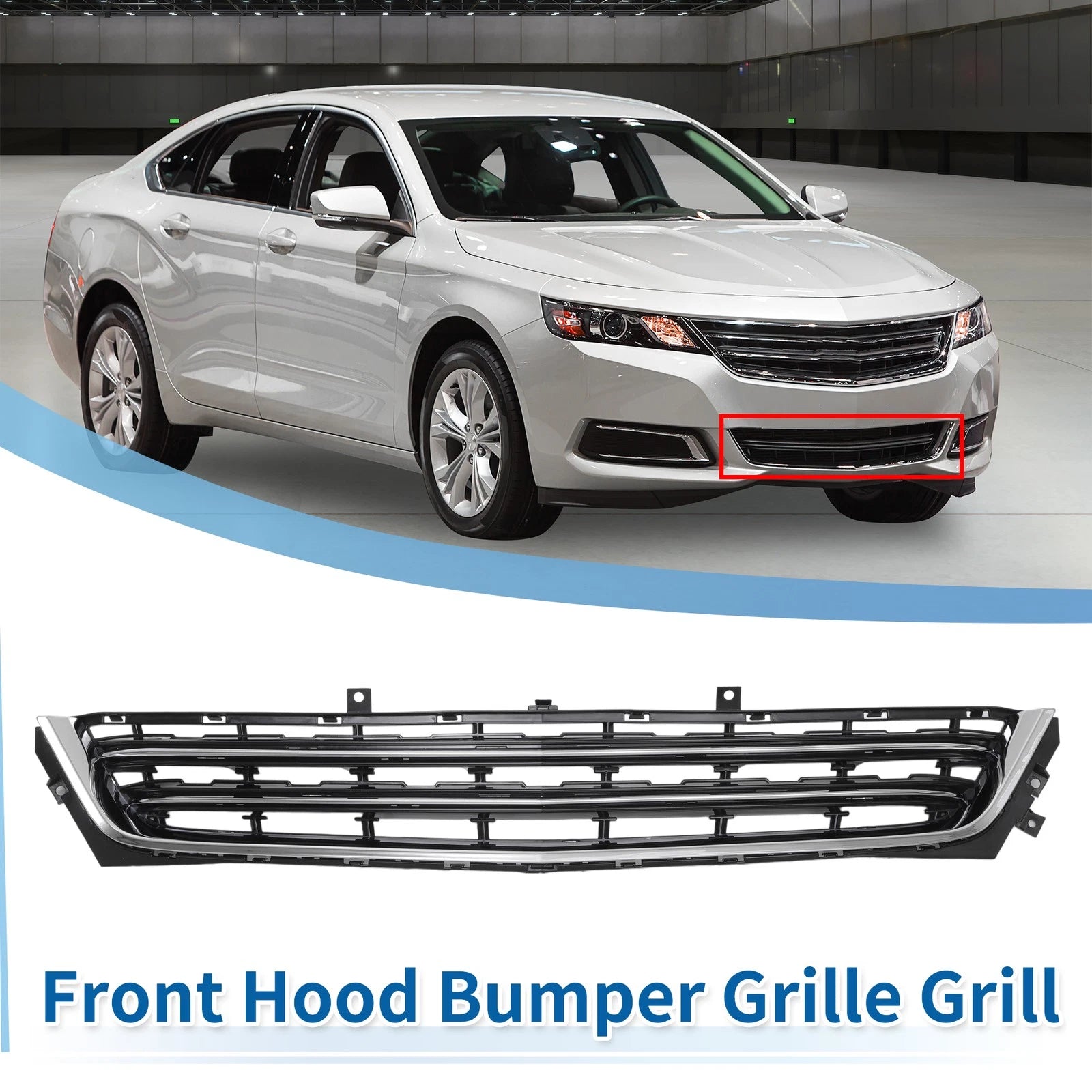 Front Lower Bumper Grille Grill Replacement for Chevrolet Impala (2014–2020)