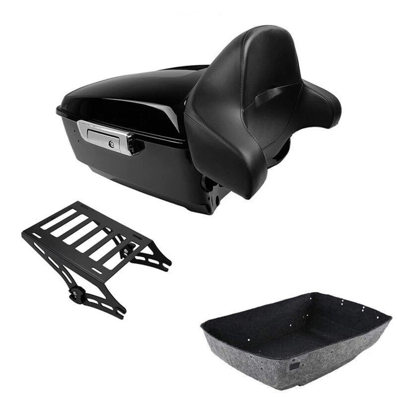 Trunk Backrest Pad Mount Rack for Harley Touring FLHX FLHT (2014–2026)