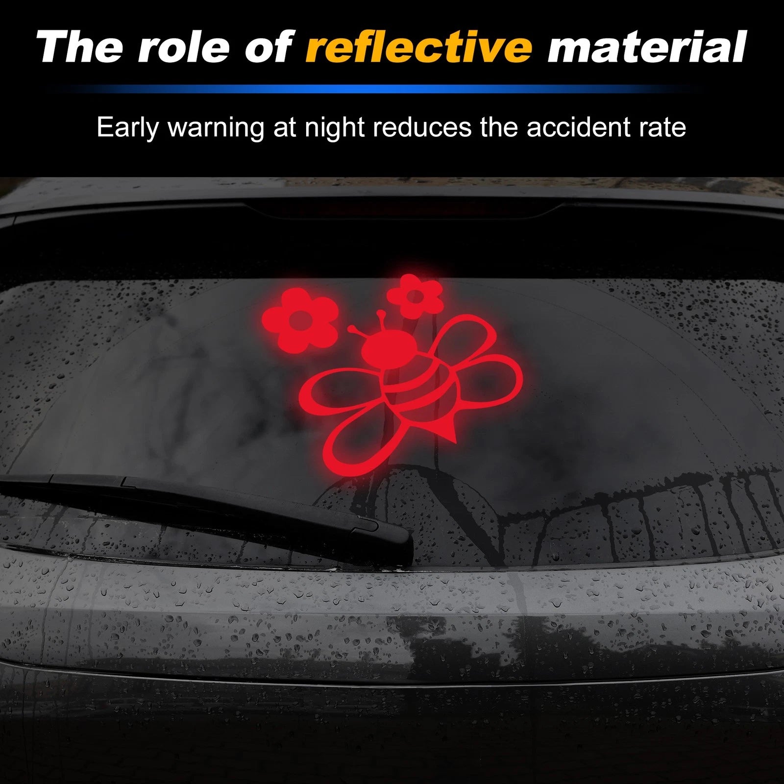 Reflective Bumper Decal for - Red Bee Balm