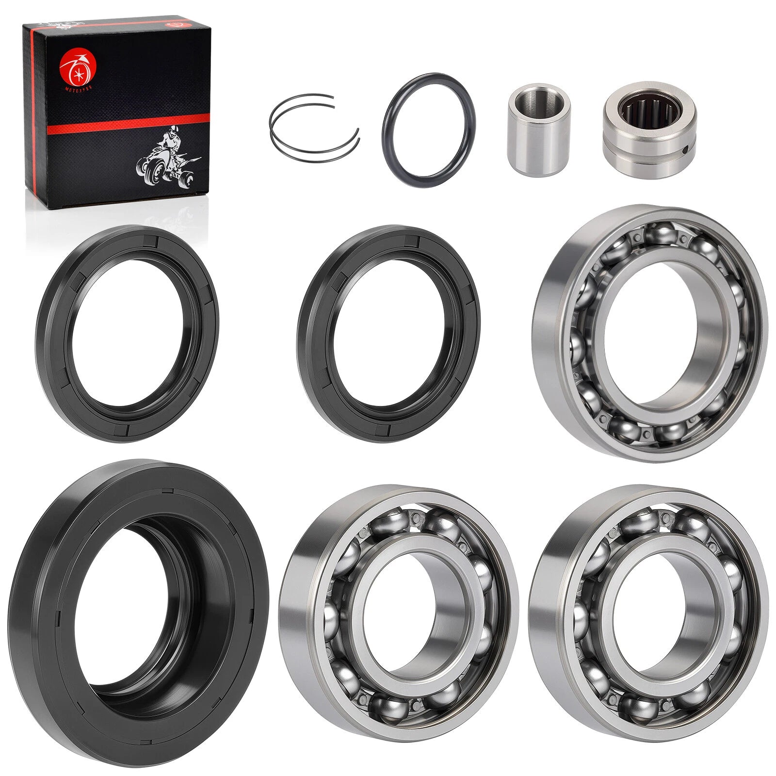 Rear Differential Bearing Seal Kit for Honda Rubicon TRX500FA TRX500FGA (2001–2023)