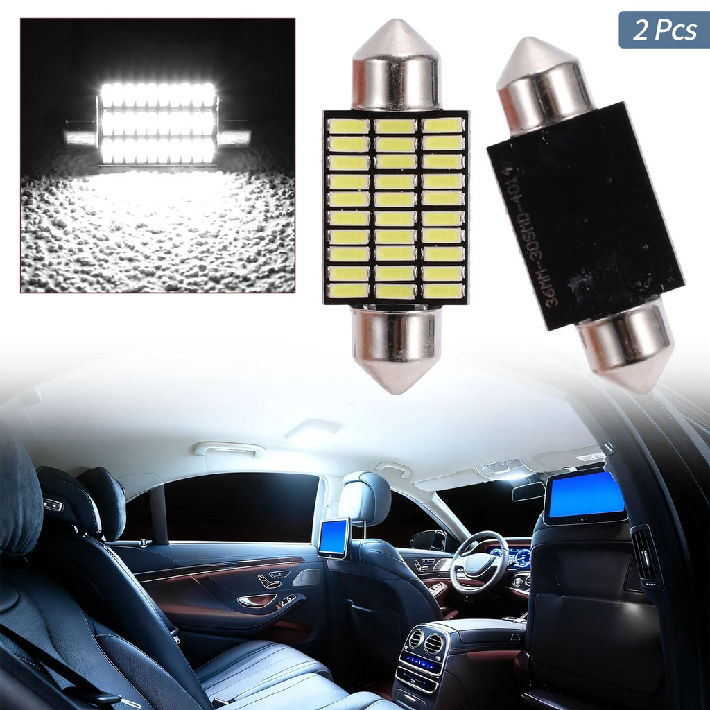 2X LED Dome Light Bulbs 4014 Chip 36mm for